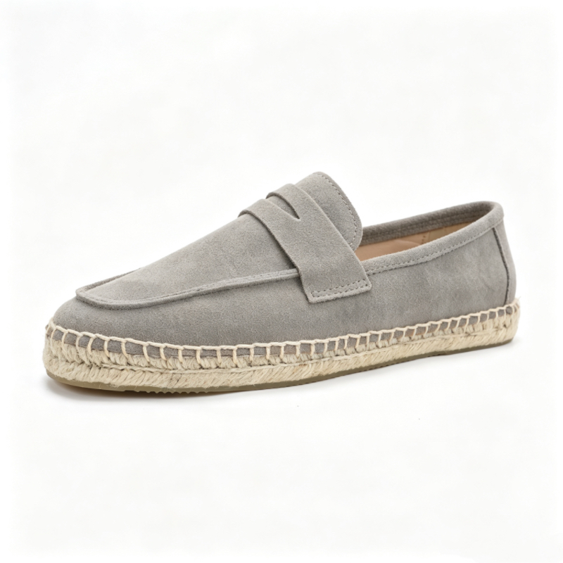 Espadrille Slip On - أحذية لوفر من الجلد المدبوغ للجنسين،