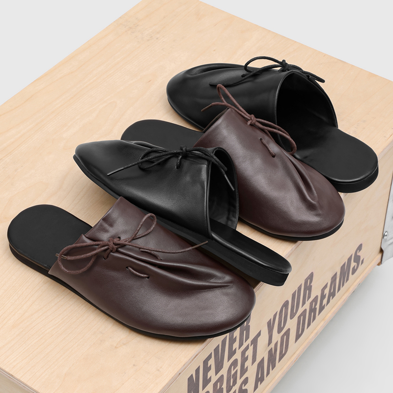 Flip Flop Leather Men - أحذية رجالية نصفية جديدة وعصرية ومريحة