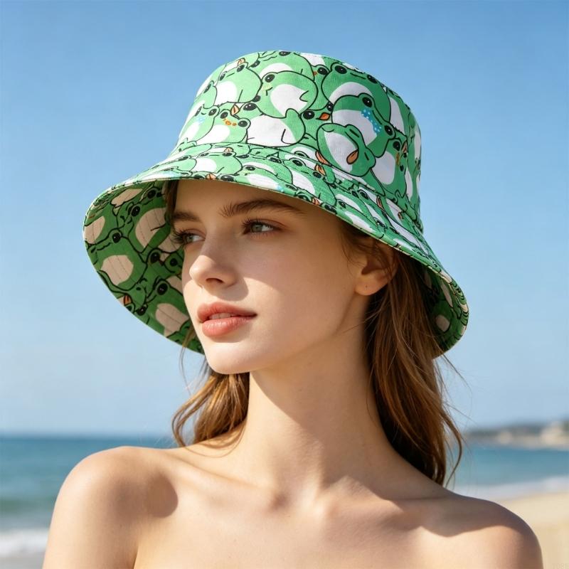 قبعة دلو مطبوعة على شكل ضفادع  - مراجعة Packable Hat Nylon وسعره