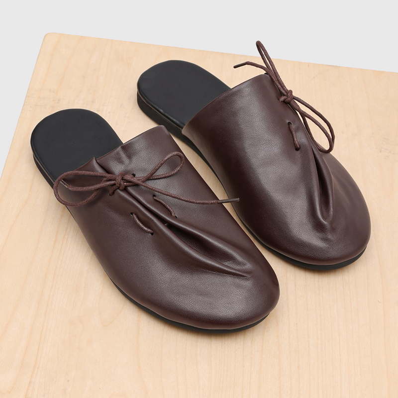 أحذية رجالية نصفية جديدة وعصري - مراجعة Flip Flop Leather Men وسعره