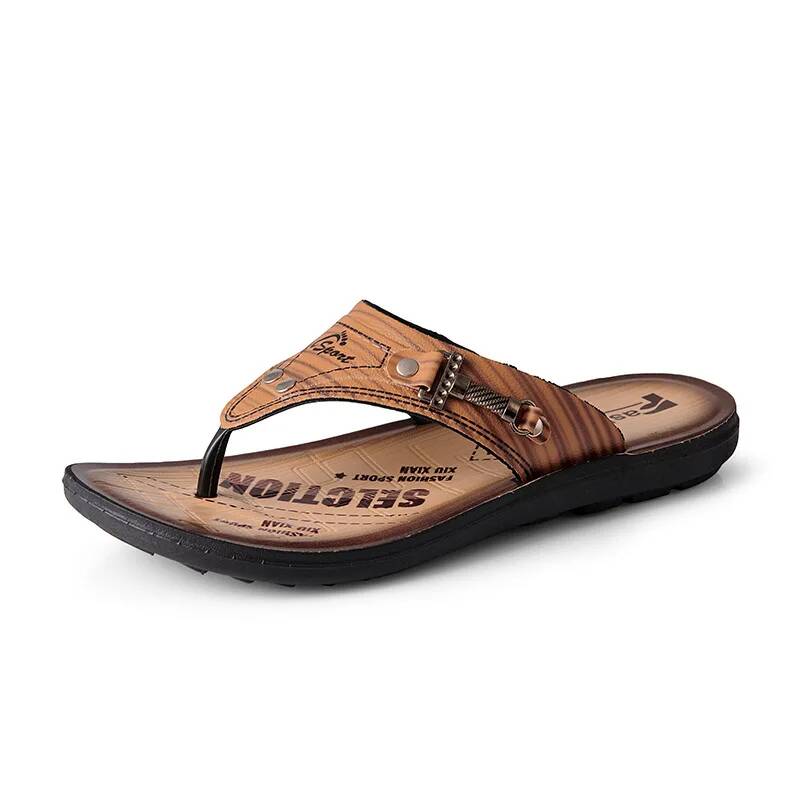 شباشب جلدية للرجال، صنادل صيفي - مراجعة Flip Flop Leather Men وسعره