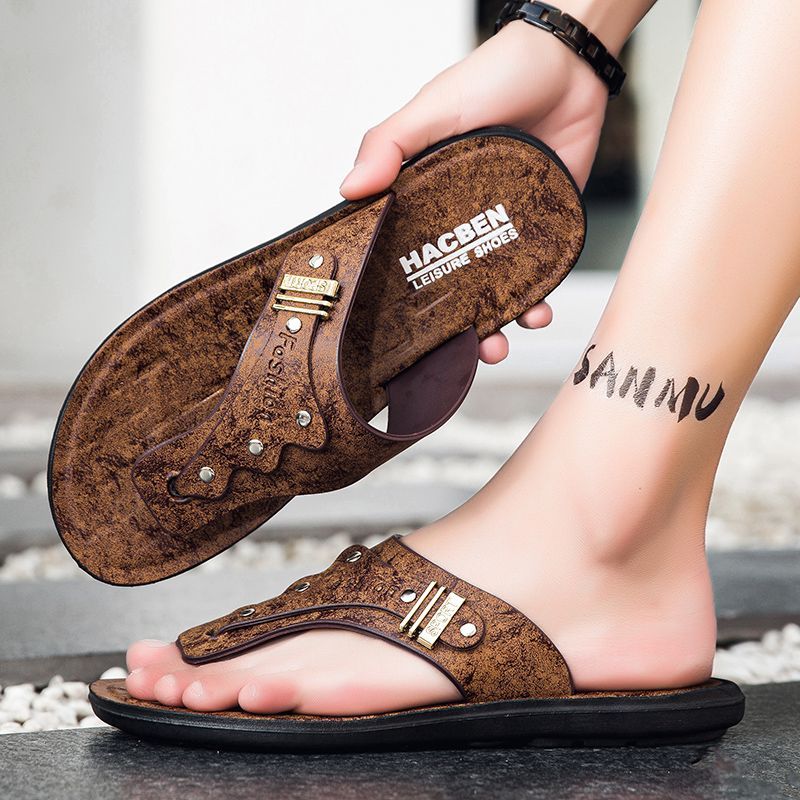 شباشب رجالية جديدة لعام 2026 م - مراجعة Flip Flop Leather Men وسعره